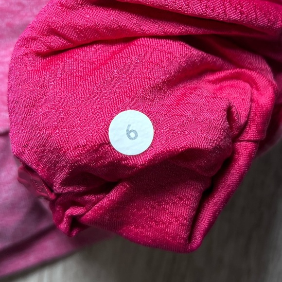 Lululemon Think Fast Long Sleeve Heathered Pink Size 6 - Picture 8 of 8